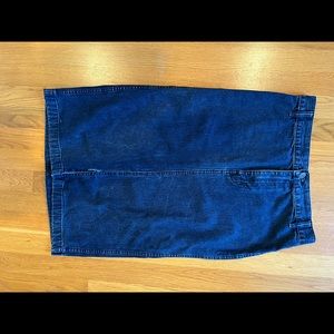 Jcrew denim pencil skirt front split